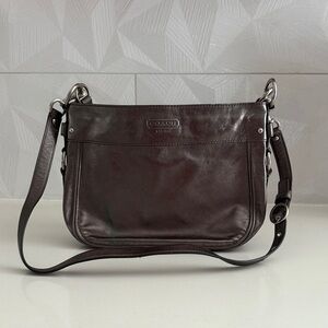 Coach Silver Leather Crossbody Bag